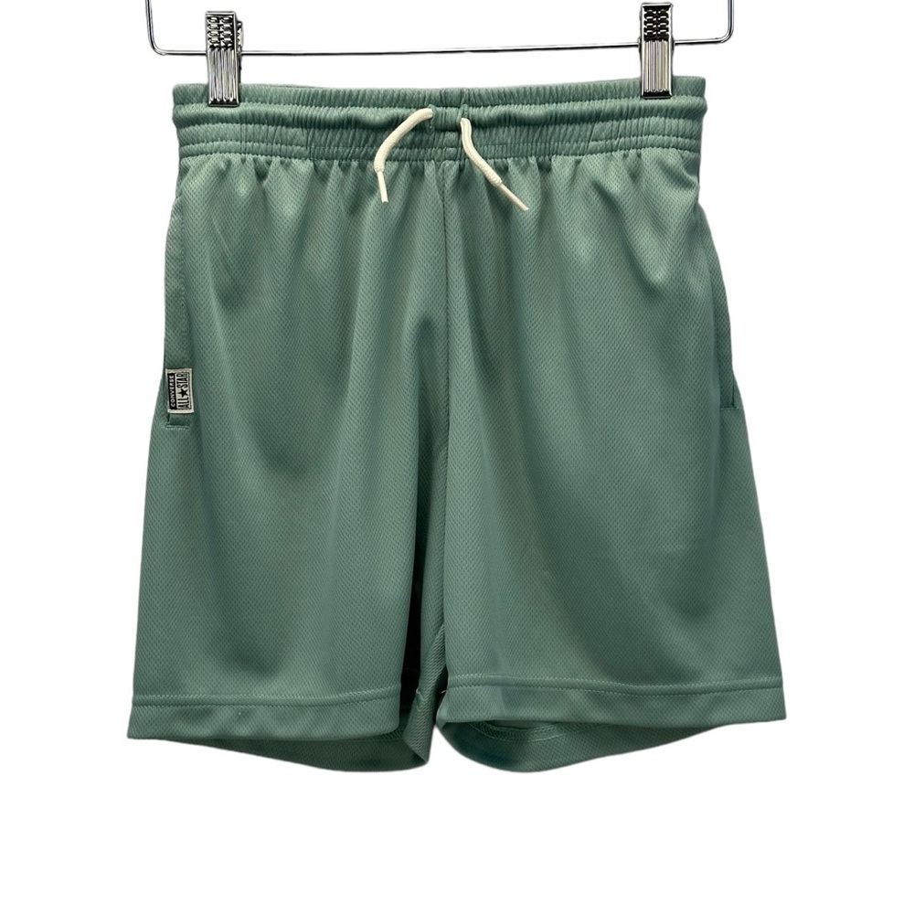Converse Boys Drawstring Elastic Waist Active Shorts - Jade Green - size Small
